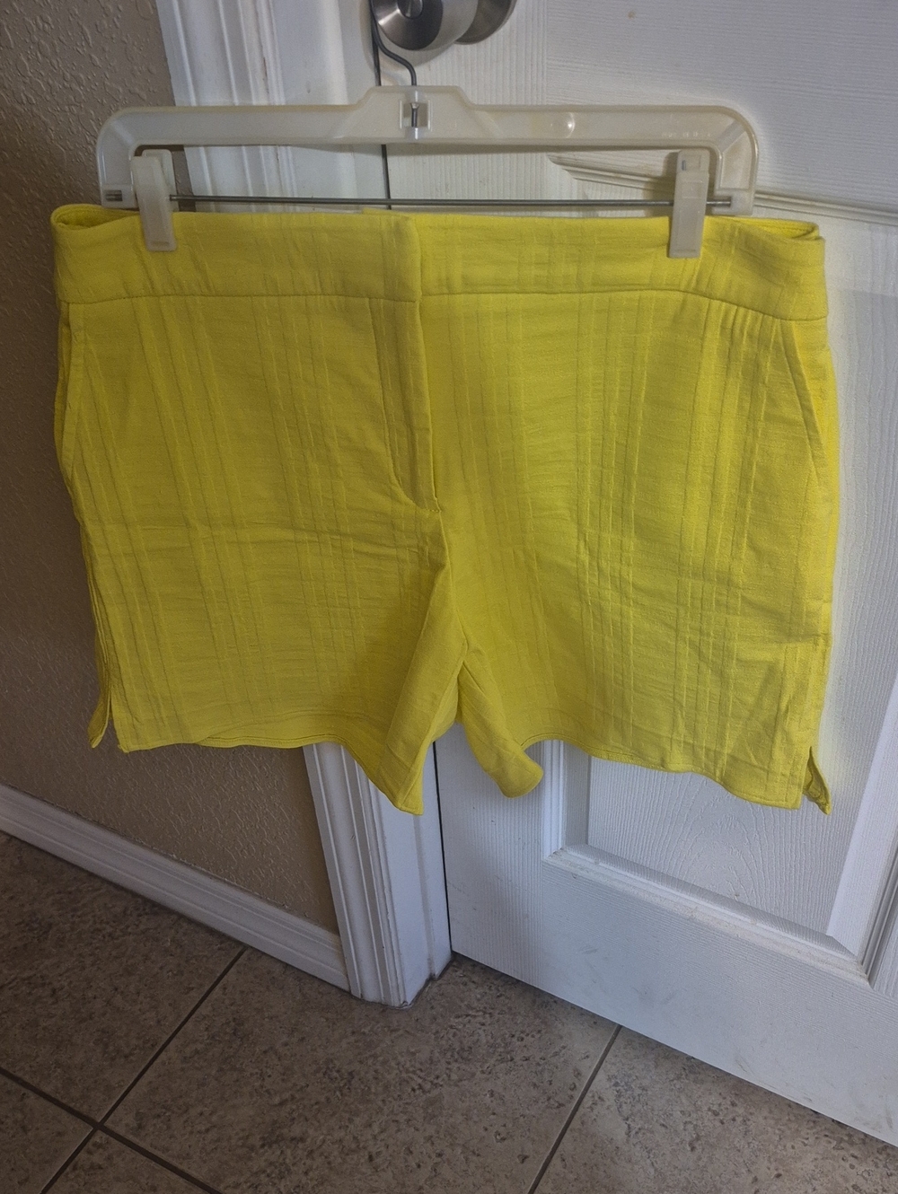 Trina Turk Vibrant Yellow Textured Summer Shorts